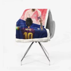 Lionel Messi Capable Barca Soccer Player Sherpa Fleece Blanket 2