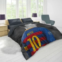 Lionel Messi Competitive Football Player Duvet Cover 1