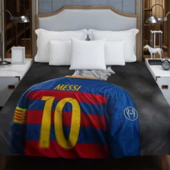 Lionel Messi Competitive Football Player Duvet Cover