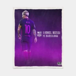 Lionel Messi Copa de la Liga Football Player Sherpa Fleece Blanket 1