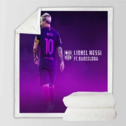 Lionel Messi Copa de la Liga Football Player Sherpa Fleece Blanket