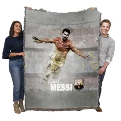 Lionel Messi Copa del Rey Footballer Player Woven Blanket