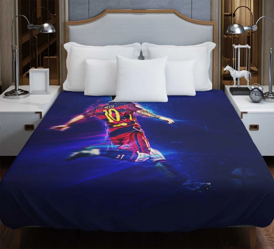 Lionel Messi Ethical Football Player Duvet Cover