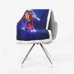 Lionel Messi Ethical Football Player Sherpa Fleece Blanket 2