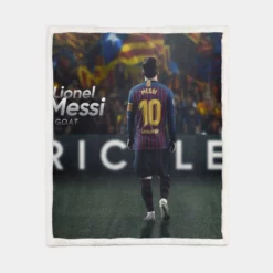 Lionel Messi Footballer Player GOAT Sherpa Fleece Blanket 1