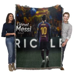 Lionel Messi Footballer Player GOAT Woven Blanket