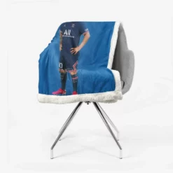 Lionel Messi French Cup Footballer Sherpa Fleece Blanket 2