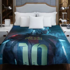 Lionel Messi Humble Football Player Duvet Cover