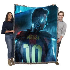 Lionel Messi Humble Football Player Woven Blanket