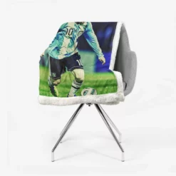 Lionel Messi Inspiring Argentina Sports Player Sherpa Fleece Blanket 2