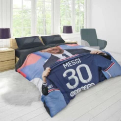 Lionel Messi Ligue 1 Soccer Player Duvet Cover 1