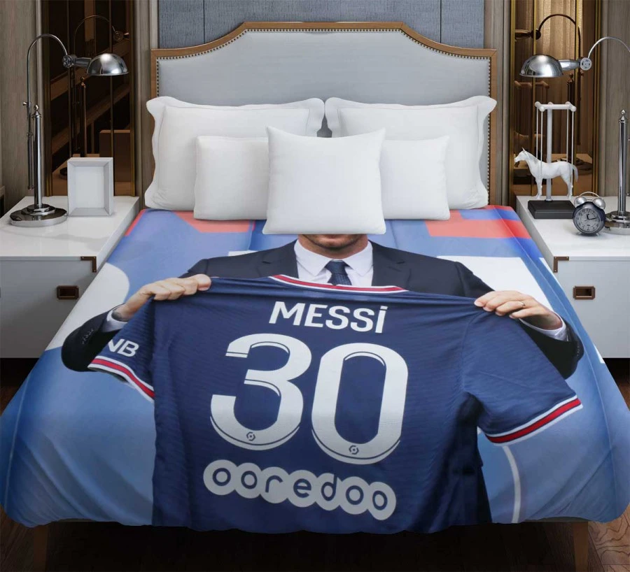 Lionel Messi Ligue 1 Soccer Player Duvet Cover