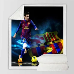 Lionel Messi Mature sports Player Sherpa Fleece Blanket