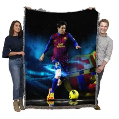 Lionel Messi Mature sports Player Woven Blanket