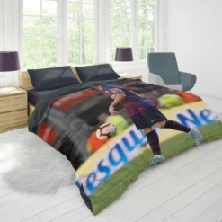 Lionel Messi Mercurial Barca Soccer Player Duvet Cover 1