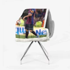 Lionel Messi Mercurial Barca Soccer Player Sherpa Fleece Blanket 2