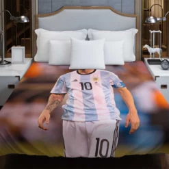 Lionel Messi Most Goals in La Liga Duvet Cover