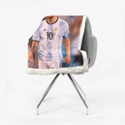 Lionel Messi Most Goals in La Liga Sherpa Fleece Blanket 2