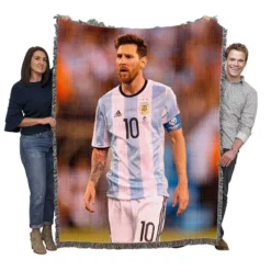 Lionel Messi Most Goals in La Liga Woven Blanket