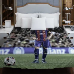 Lionel Messi Natural Bacra Soccer Player Duvet Cover