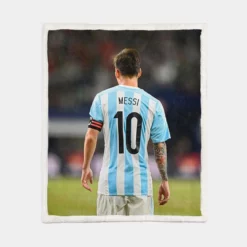 Lionel Messi Outstanding Sports Player Sherpa Fleece Blanket 1