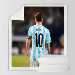 Lionel Messi Outstanding Sports Player Sherpa Fleece Blanket