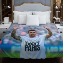 Lionel Messi PSG Football Player Duvet Cover