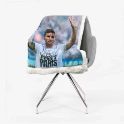 Lionel Messi PSG Football Player Sherpa Fleece Blanket 2