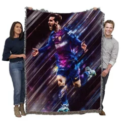 Lionel Messi Popular Footballer Player Woven Blanket