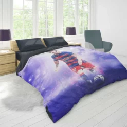 Lionel Messi Spirited Soccer Player Duvet Cover 1