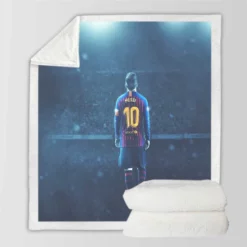 Lionel Messi Sports Player Sherpa Fleece Blanket