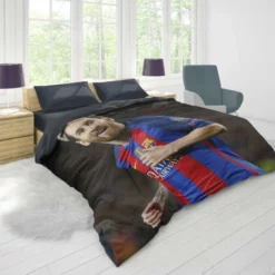 Lionel Messi UEFA Champions League Footballer Duvet Cover 1