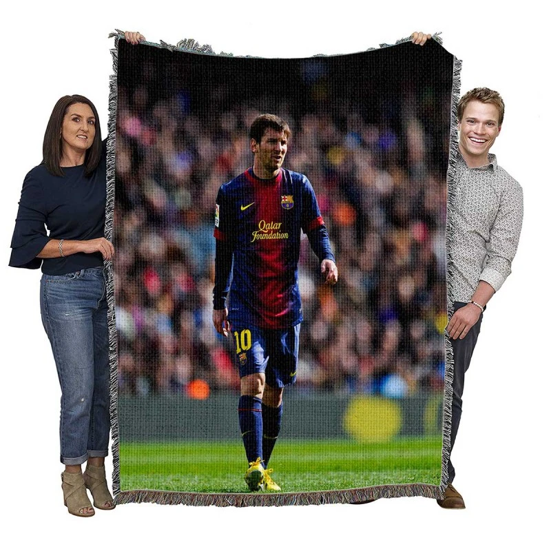 Lionel Messi keen sports Player Woven Blanket