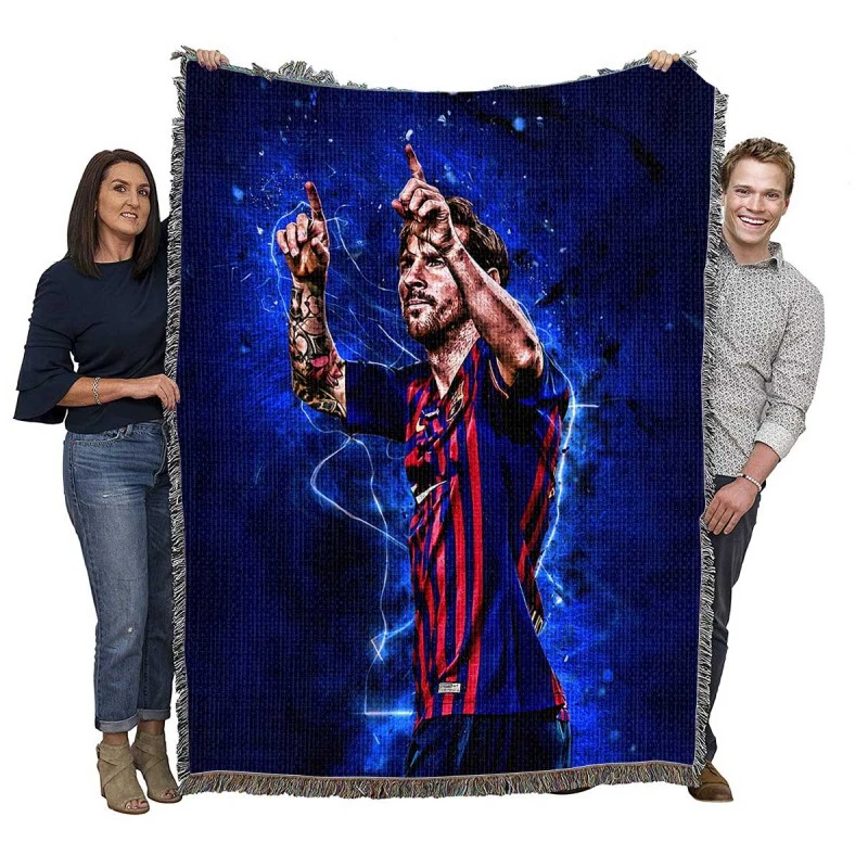 Lionel Messi professional sports Player Woven Blanket