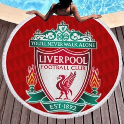 Liverpool FC Awarded English Football Club Round Beach Towel 1