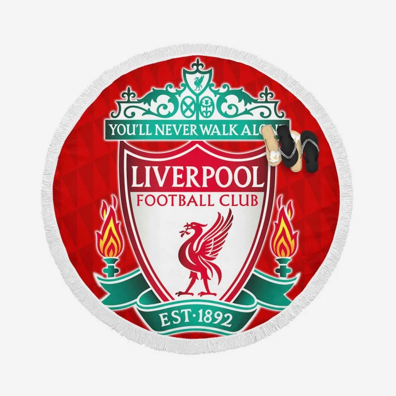 Liverpool FC Awarded English Football Club Round Beach Towel