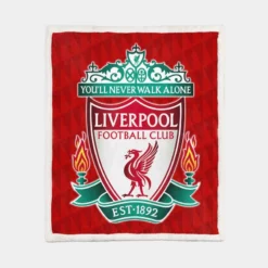 Liverpool FC Awarded English Football Club Sherpa Fleece Blanket 1