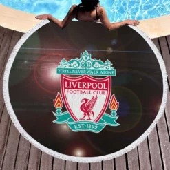 Liverpool FC Exciting Football Club Round Beach Towel 1