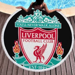 Liverpool FC Football Club Round Beach Towel 1