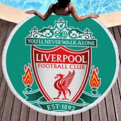 Liverpool FC The club competes in the Premier League Round Beach Towel 1