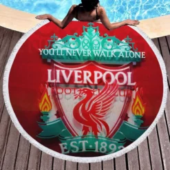 Liverpool Football Encouraging Football Club Round Beach Towel 1