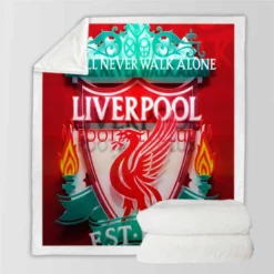 Liverpool Football Encouraging Football Club Sherpa Fleece Blanket