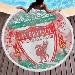 Liverpool Football Logo Round Beach Towel 1