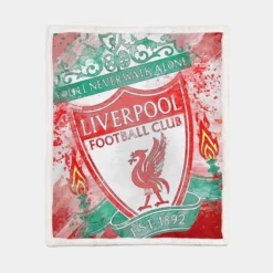 Liverpool Football Logo Sherpa Fleece Blanket 1