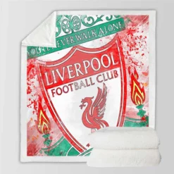 Liverpool Football Logo Sherpa Fleece Blanket