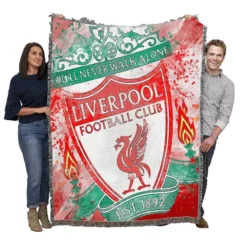 Liverpool Football Logo Woven Blanket