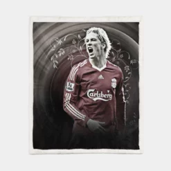 Liverpool Football Player Fernando Torres Sherpa Fleece Blanket 1