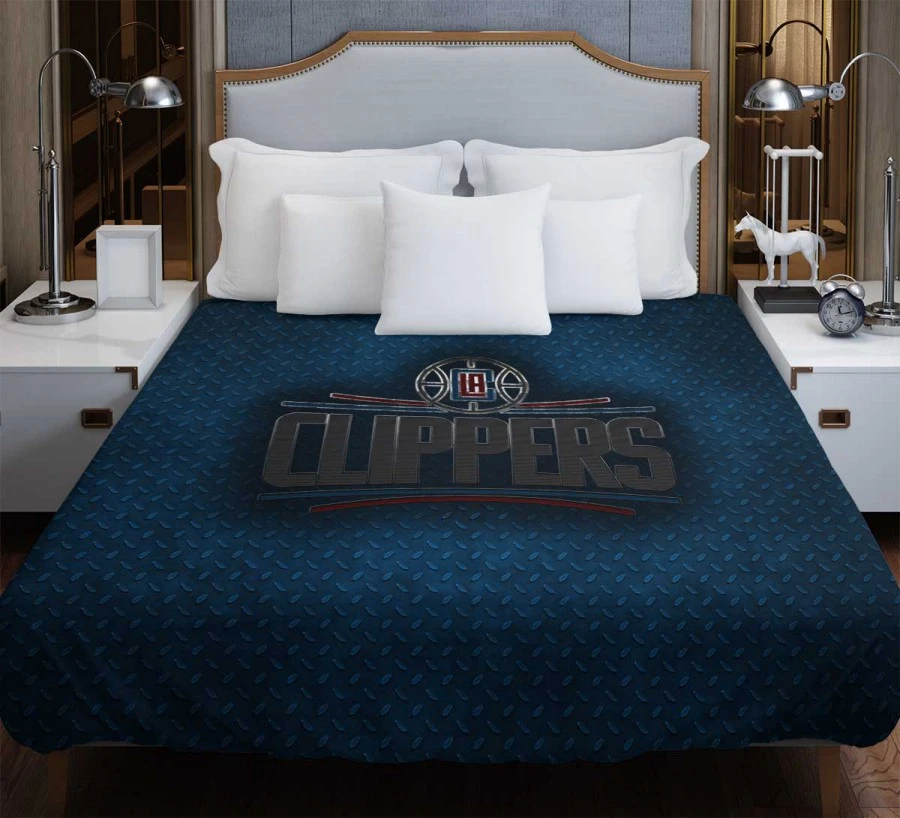 Los Angeles Clippers Energetic NBA Basketball Club Logo Duvet Cover