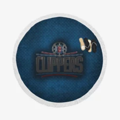 Los Angeles Clippers Energetic NBA Basketball Club Logo Round Beach Towel