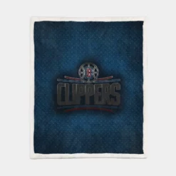 Los Angeles Clippers Energetic NBA Basketball Club Logo Sherpa Fleece Blanket 1